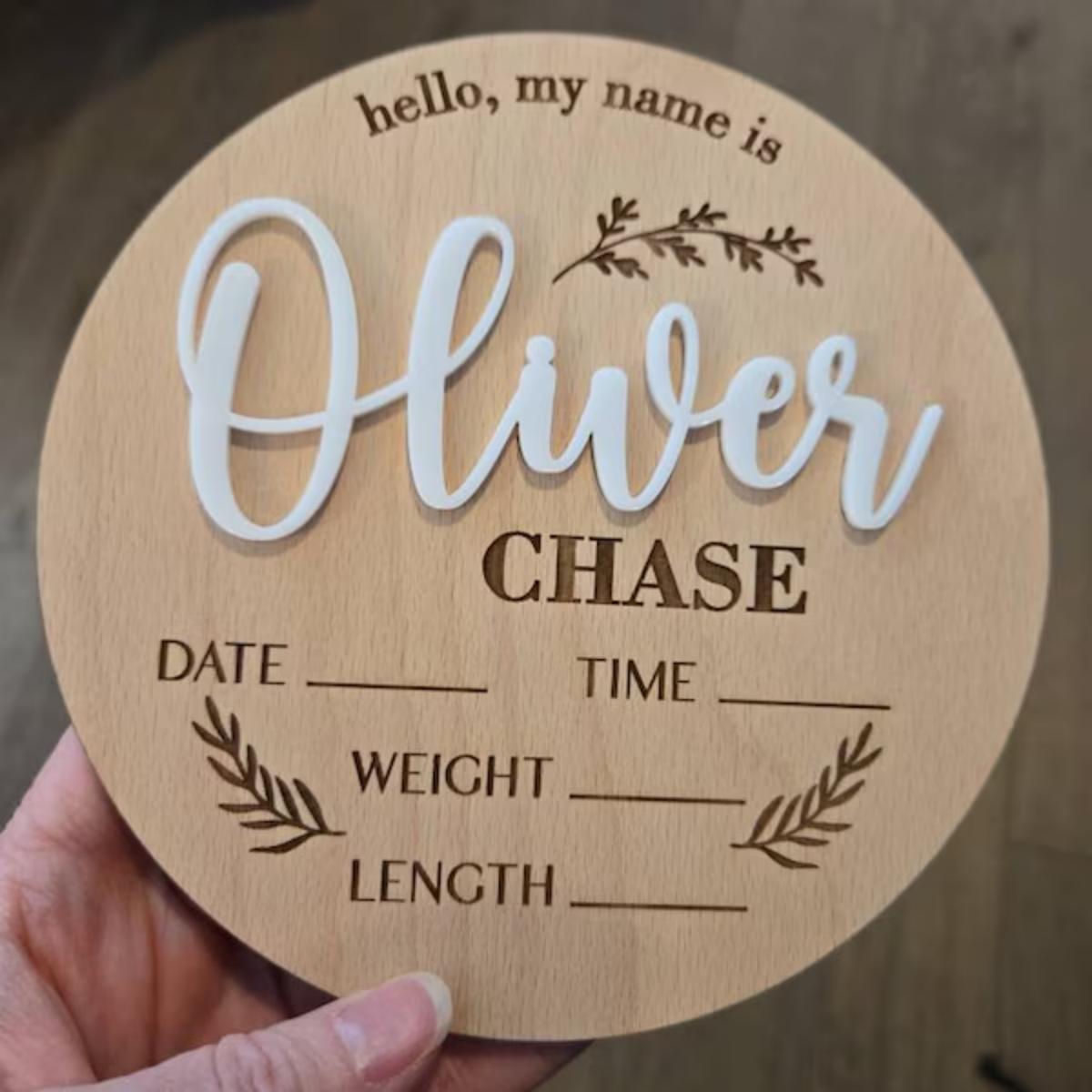 Baby Gate Stairs - 1Pc Custom Baby Announcement Sign Wooden